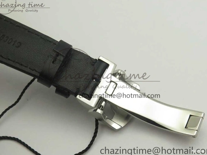 MIROTIME 0524 Sporty Portuguese Tourbillon IW5463 SS ZF Best Edition Black Dial on Black Leather Strap 7173